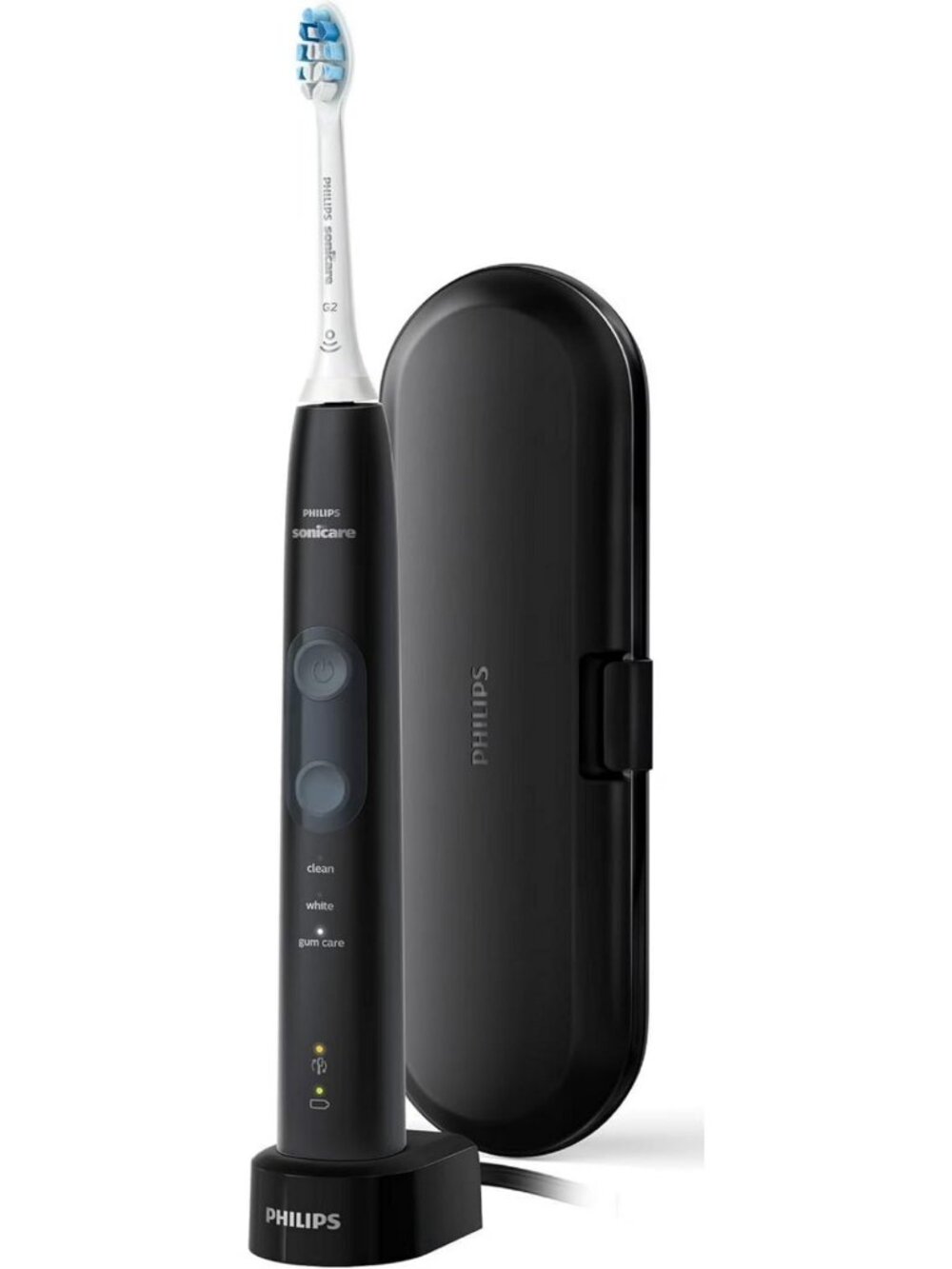 Rechargeable Electric Toothbrush for Gum Health, Sonic Cleaning, White